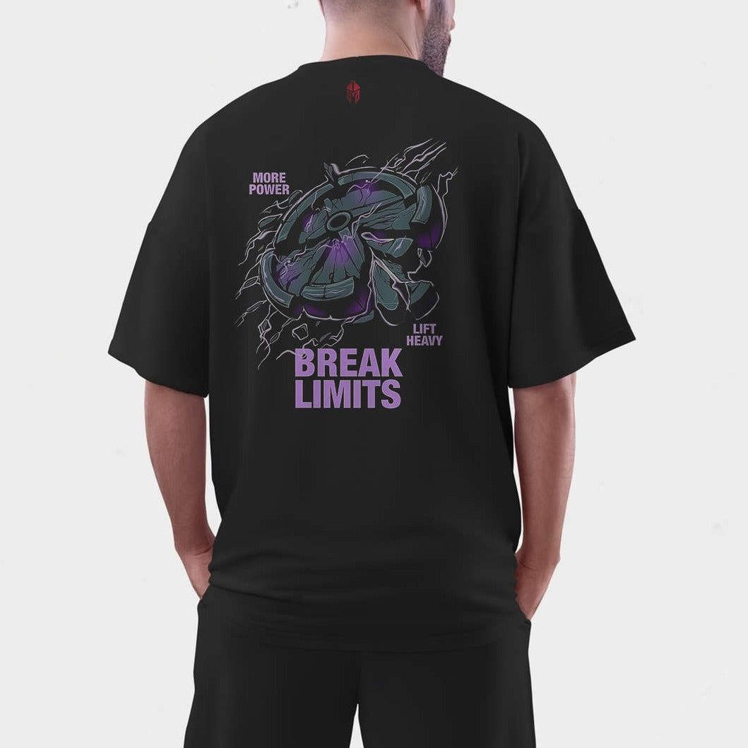 Break Limits Printed Oversized Gym T-shirt