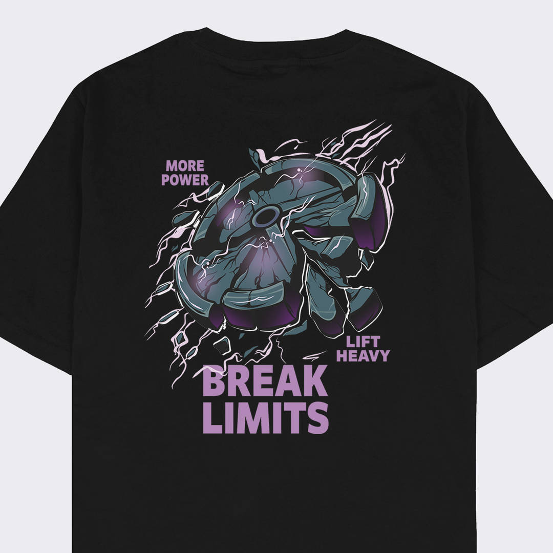 Break Limits Printed Oversized Gym T-shirt