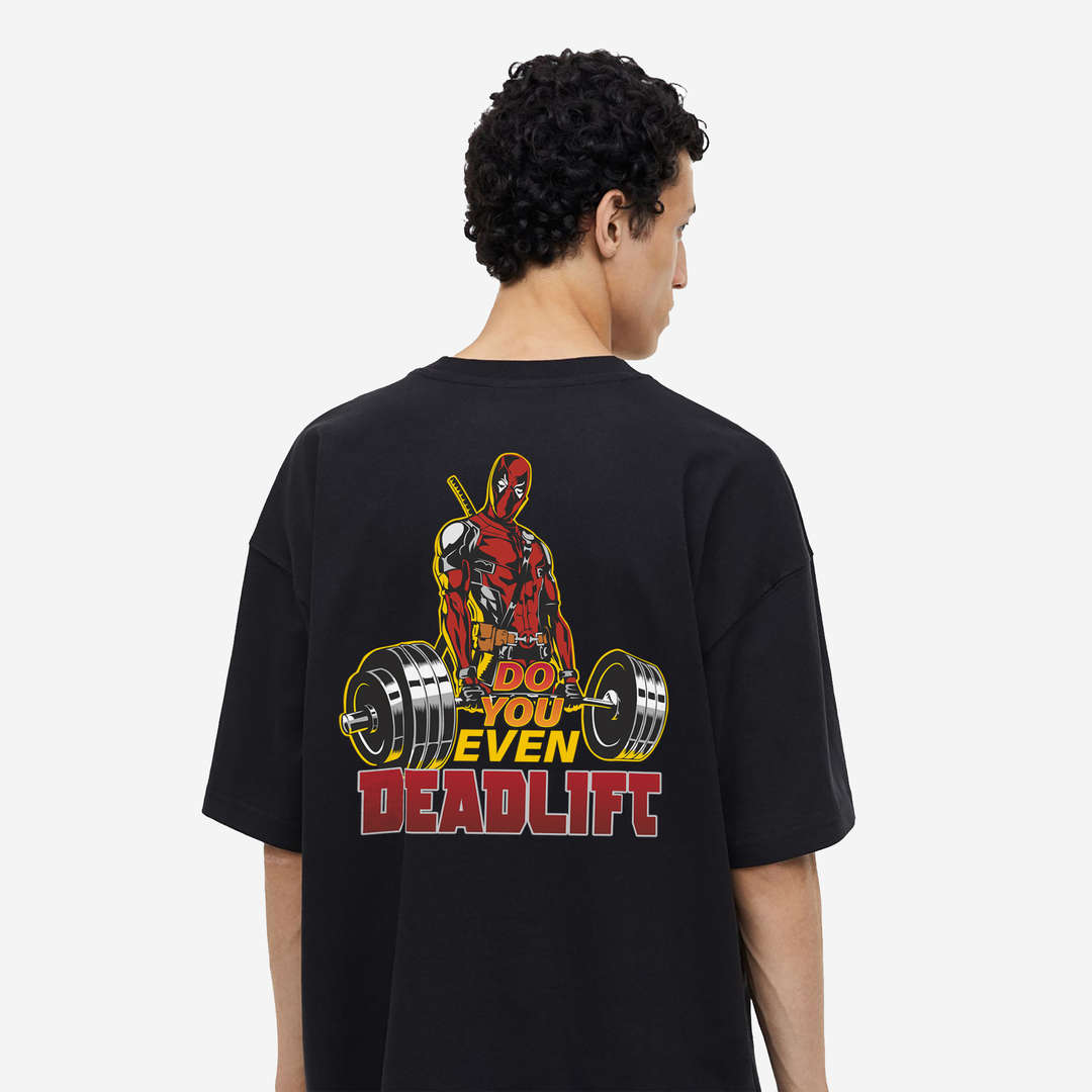 Deadpool Printed Oversized Gym T-shirt