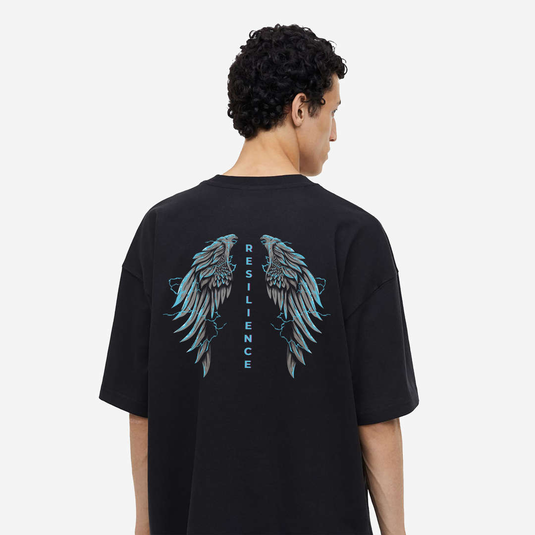 Eagle Wings Printed Oversized T-shirt