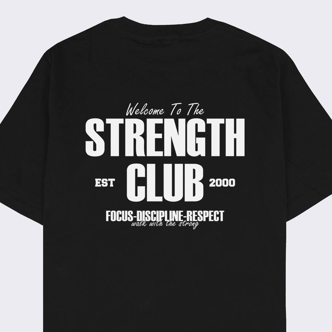 Strength Club Printed Oversized Gym T-shirt