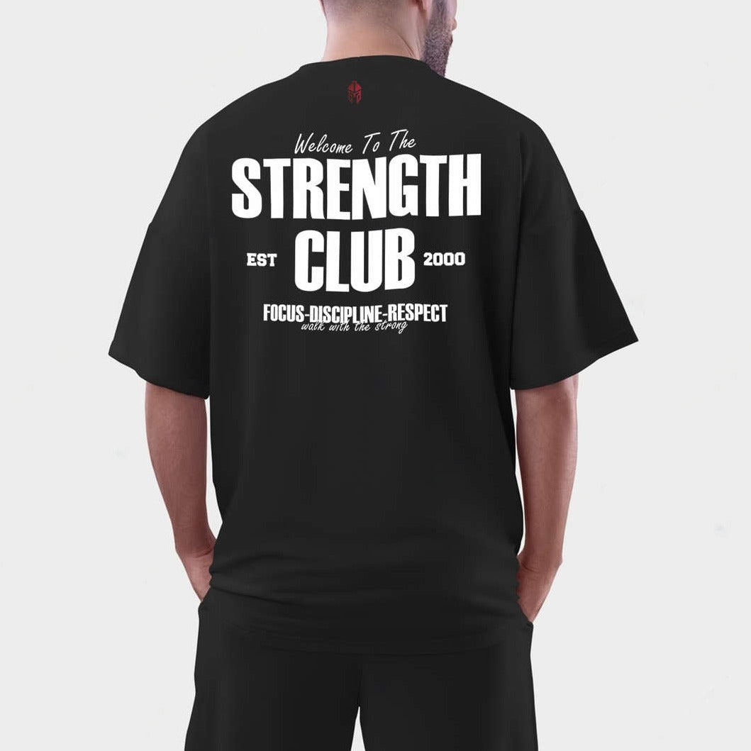 Strength Club Printed Oversized Gym T-shirt